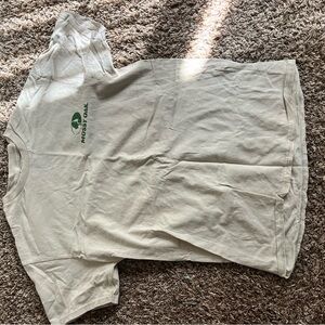 Mossy Oak Green Logo Beige Men's Short Sleeve Tee